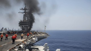 حريق على متن حاملة الطائرات الأمريكية USS Gerald R. Ford هل هو استهداف أم حادث بالصدفة؟