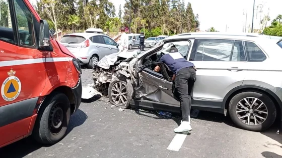 حادثة سير بمراكش: تفاصيل اصطدام مروع بطريق فاس